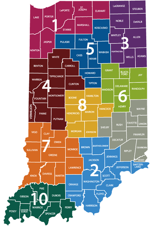 Special Olympics Indiana Area Map Special Olympics Indiana