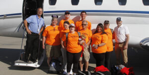 A picture of Team Indiana receiving a hero’s sendoff to 2022 Special Olympics USA Games.