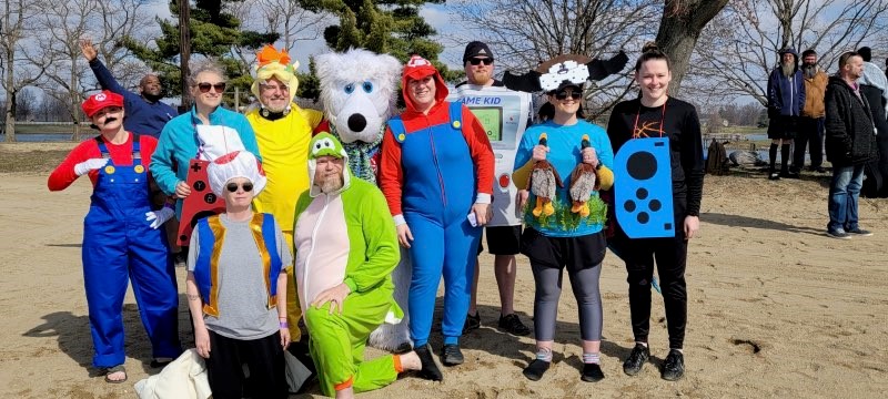 The Plunging Parole Agents got their game on for the 2023 Petersburg Polar Plunge.