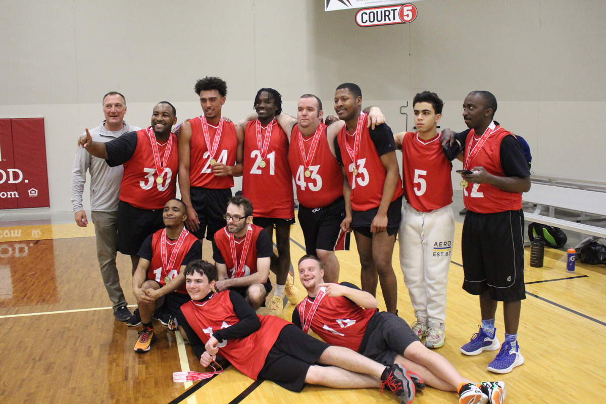 Basketball Athletes with Medals