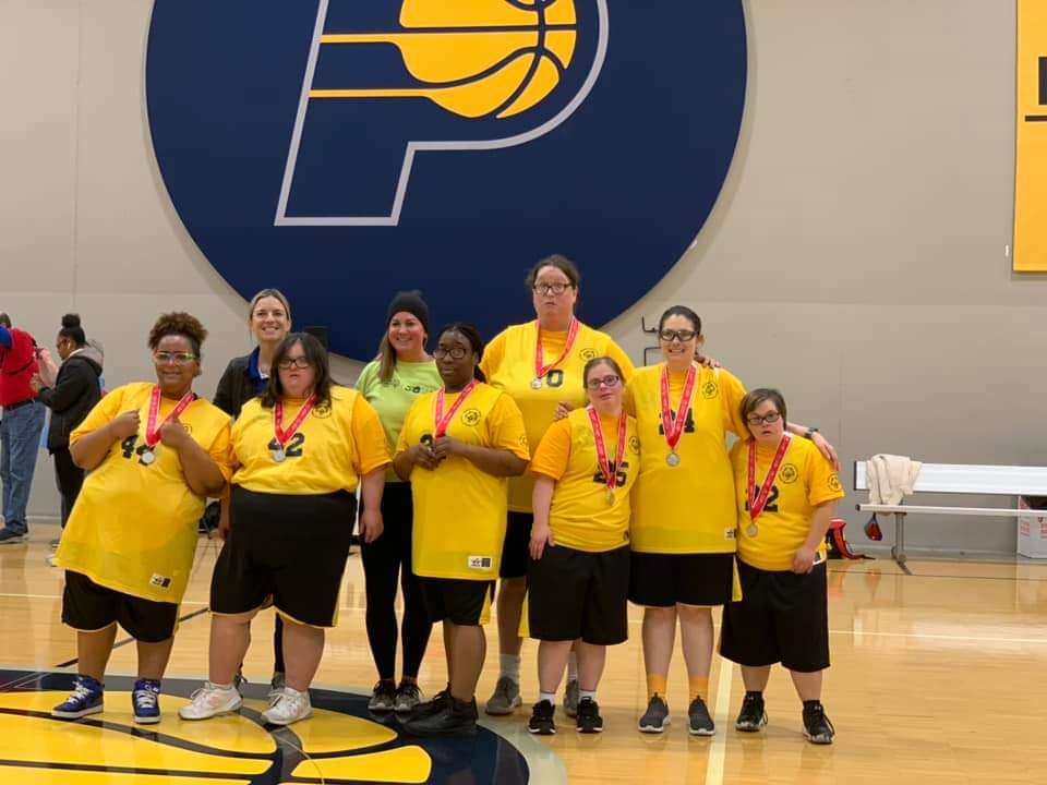 A team picture of the Special Olympics of Indiana Johnson County Lady Warriors. 