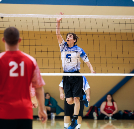 Jumping for volleyball