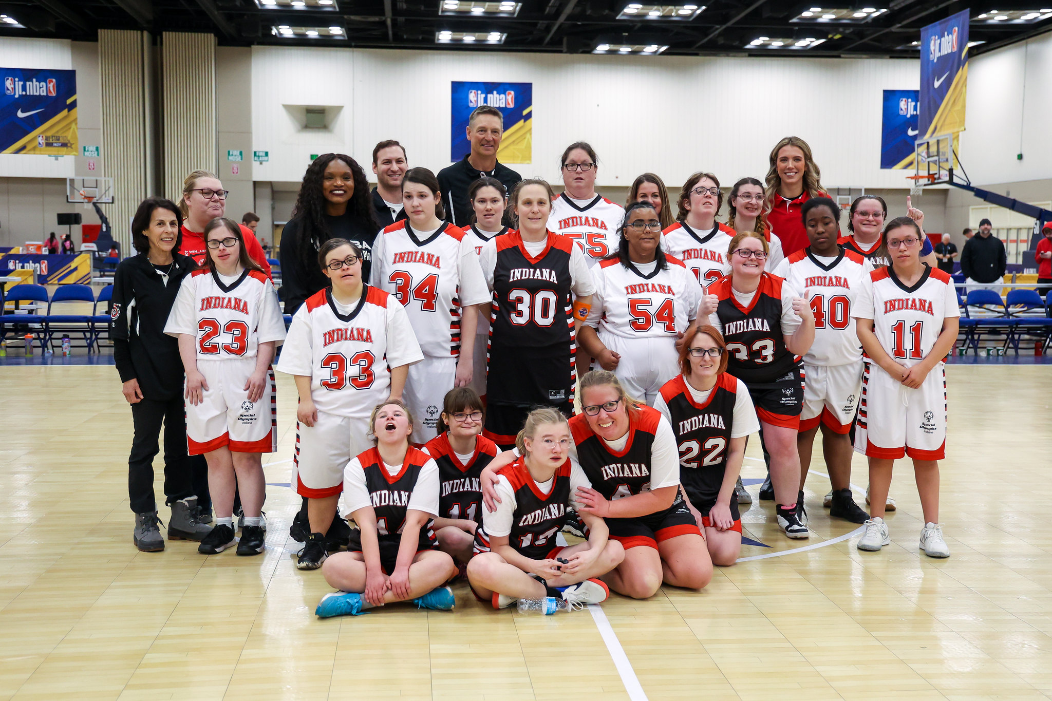 Special Olympics basketball team.