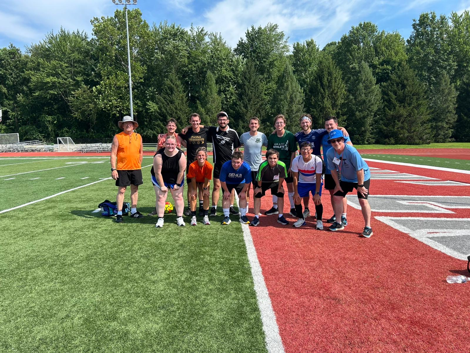 Team Indiana team huddle